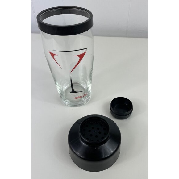 Kahlua Cocktail Shaker Glass With Black Plastic Lid & Martini Design - Picture 7 of 10